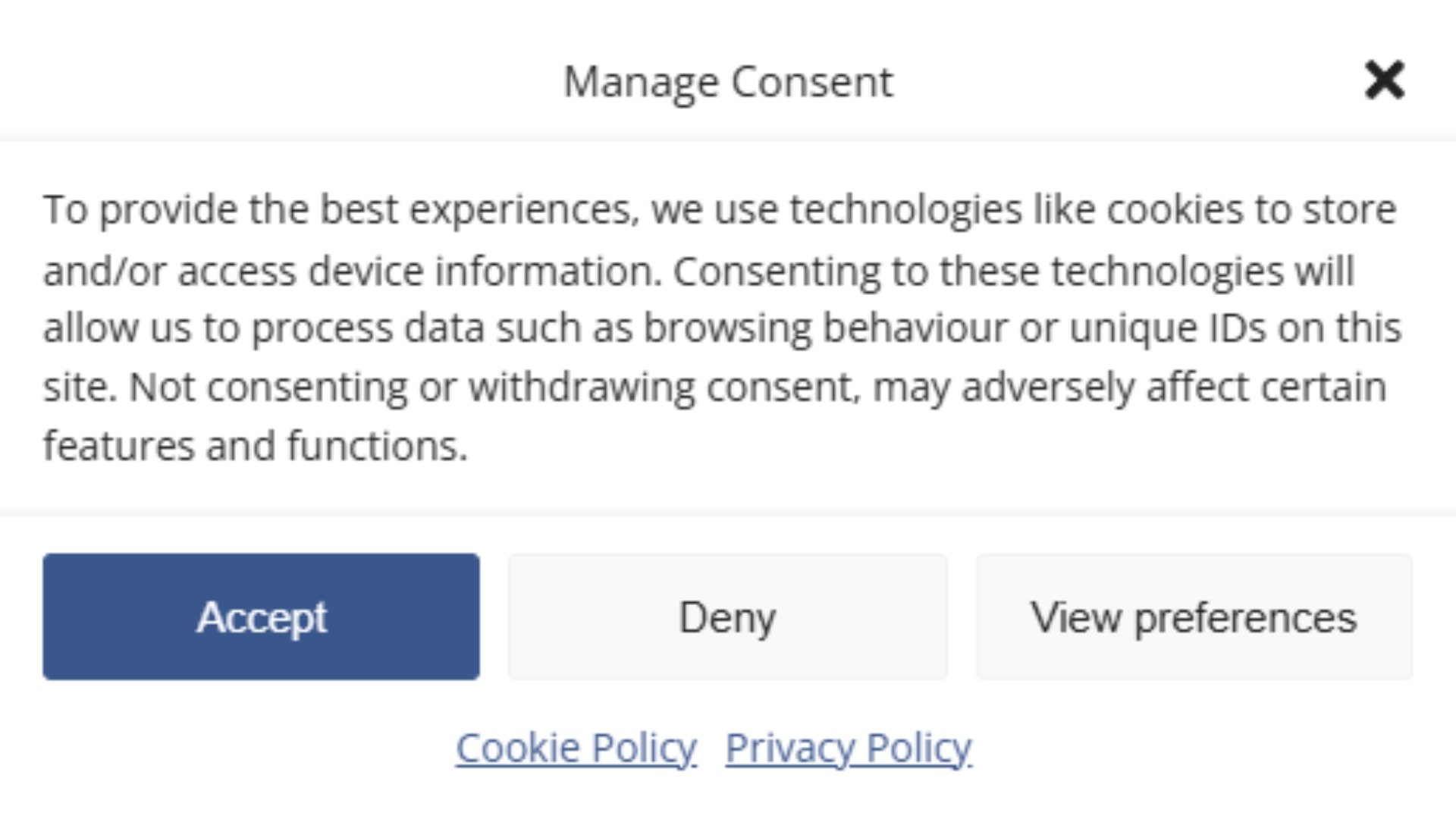 Compliant cookie consent banner comparison for website legal requirements